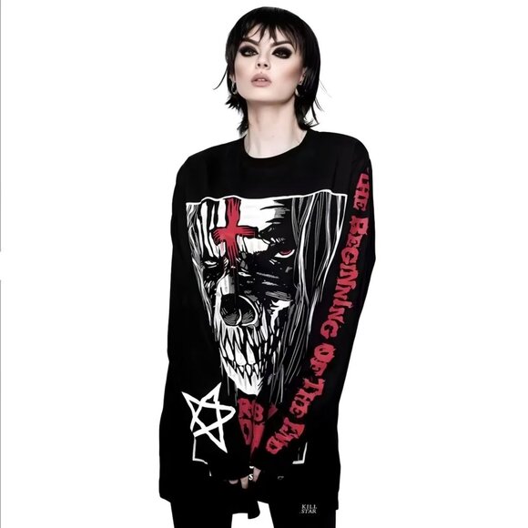 Killstar x Rob Zombie ✦ The End Long Sleeve Top ✦ Hellbilly Deluxe Collab S NWT - Picture 3 of 6